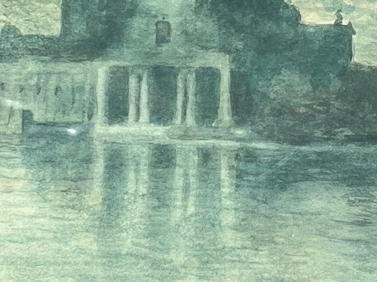 Venezia, veduta della laguna con Santa Maria della Salute e velieri, Pierre Leconte (1894-1946)-photo-5