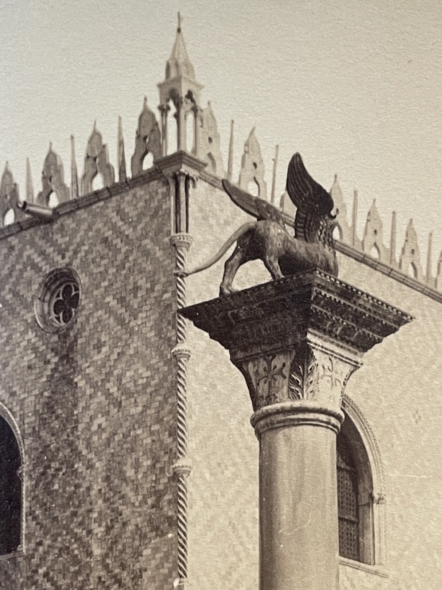 Venezia, Palazzo Ducale — Fotografia albumina P. Salviati, Piazzetta San Marco, c. 1880-photo-2