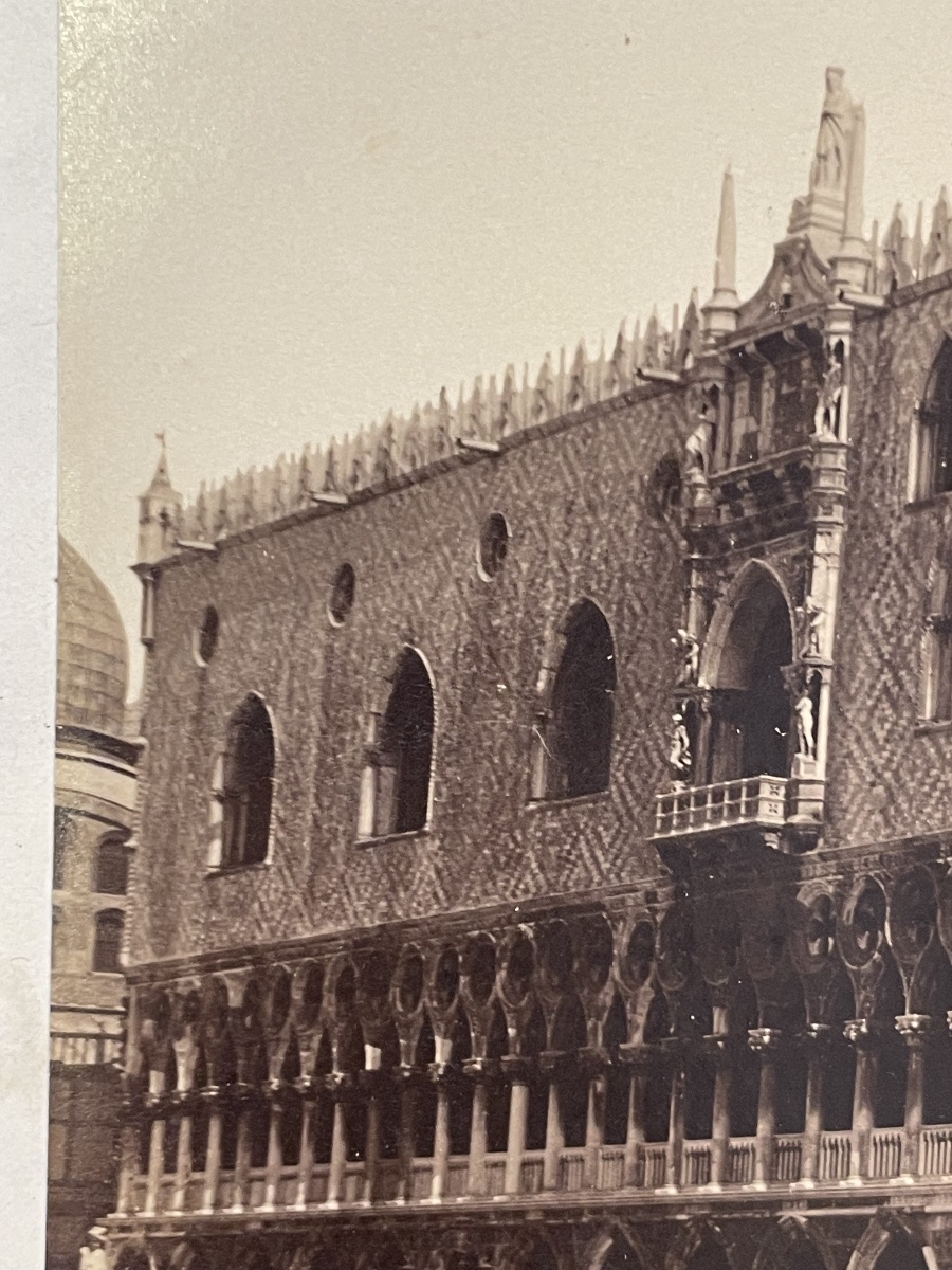Venezia, Palazzo Ducale — Fotografia albumina P. Salviati, Piazzetta San Marco, c. 1880-photo-3