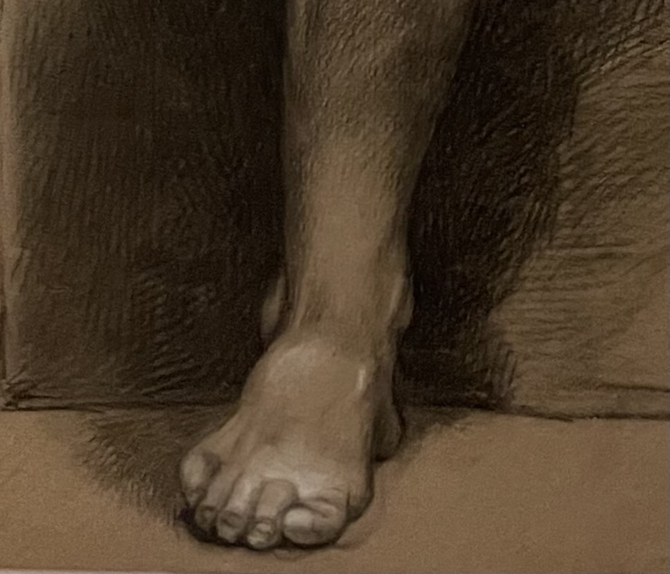 Disegno accademico di nudo, studio dello Spinario, scuola fiorentina, fine XVIII - inizio XIX-photo-2
