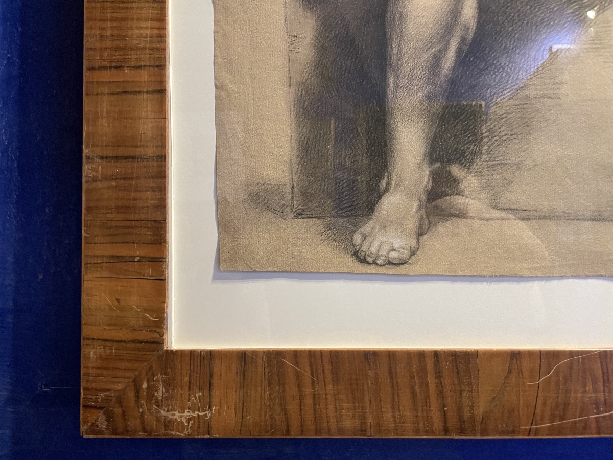 Disegno accademico di nudo, studio dello Spinario, scuola fiorentina, fine XVIII - inizio XIX-photo-6