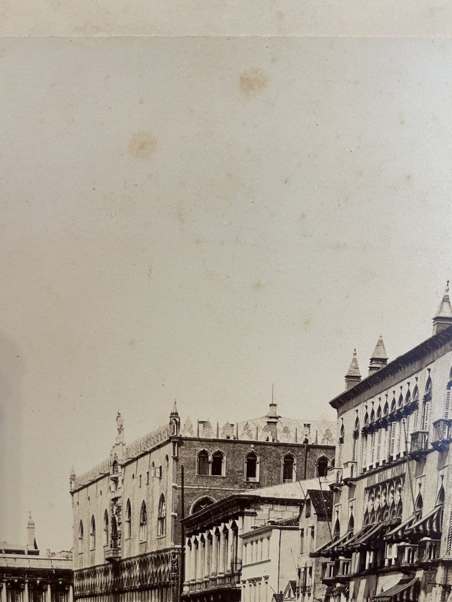 Venezia, Hotel Danieli e Riva degli Schiavoni – Grande fotografia d’epoca, circa 1890-1905  -photo-5