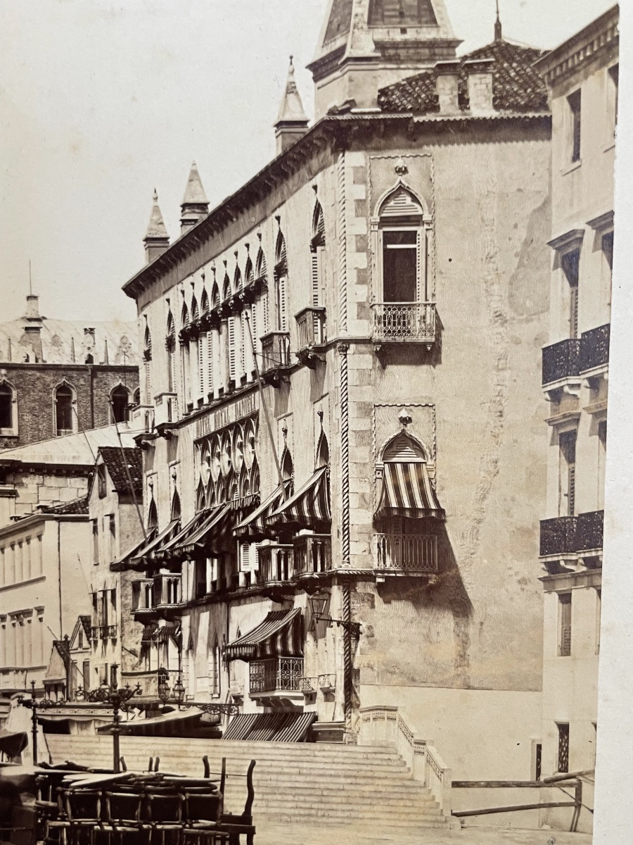 Venezia, Hotel Danieli e Riva degli Schiavoni – Grande fotografia d’epoca, circa 1890-1905  -photo-6