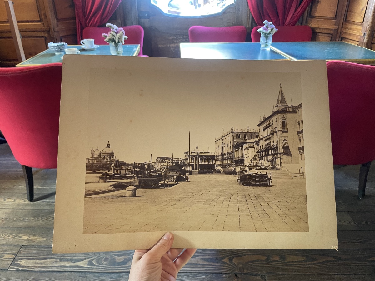 Venezia, Hotel Danieli e Riva degli Schiavoni – Grande fotografia d’epoca, circa 1890-1905  -photo-7