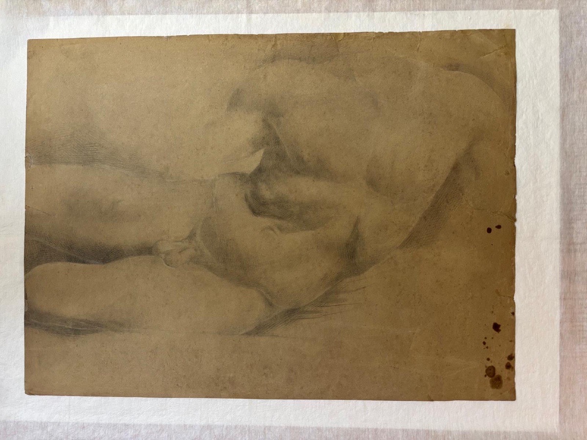 Studio accademico di nudo maschile, scuola fiorentina, verso 1800-photo-2