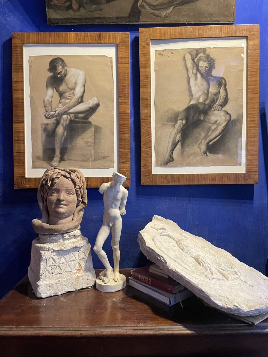 Studio accademico di nudo maschile, scuola fiorentina, verso 1800-photo-3
