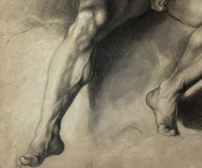 Studio accademico di nudo maschile, scuola fiorentina, verso 1800-photo-5