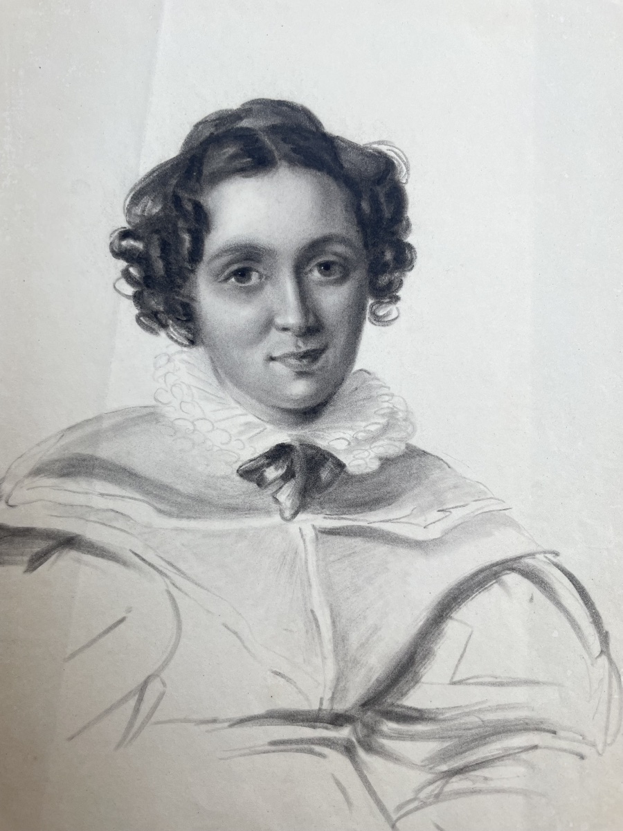 Ritratto femminile con colletto a doppio volant, epoca del Romanticismo, circa 1830-1840-photo-1