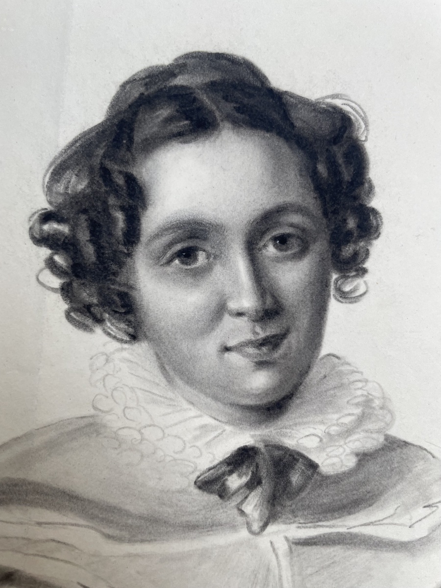 Ritratto femminile con colletto a doppio volant, epoca del Romanticismo, circa 1830-1840-photo-7