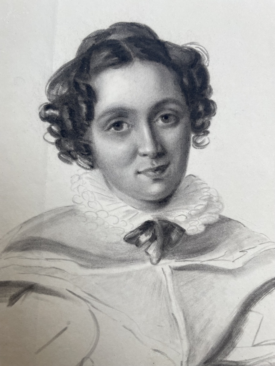 Ritratto femminile con colletto a doppio volant, epoca del Romanticismo, circa 1830-1840-photo-8