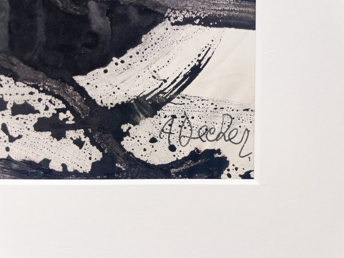 Anja Decker (1908-1995) – Composizione astratta, Arte Informale tedesca, circa 1950-60-photo-2