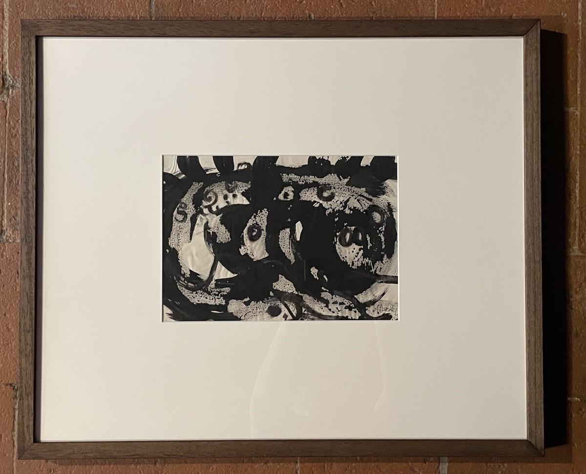 Anja Decker (1908-1995) – Composizione astratta, Arte Informale tedesca, circa 1950-60-photo-4