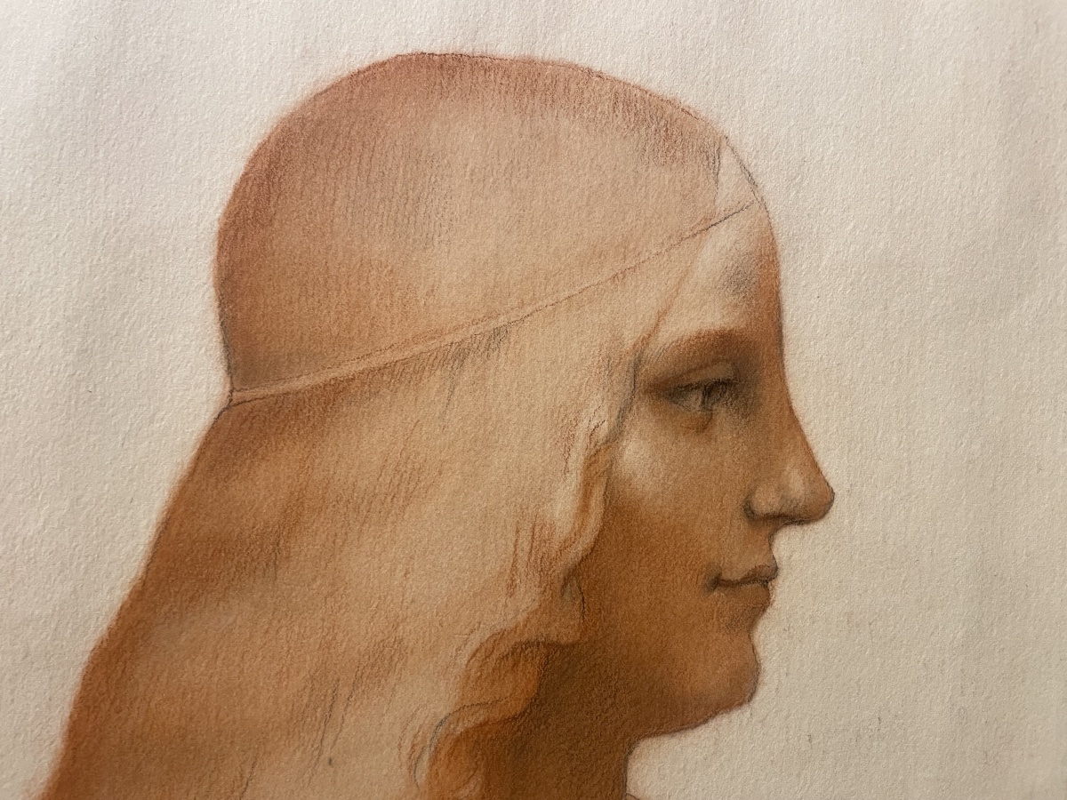 Studio accademico dal ritratto di Isabella d’Este di Leonardo da Vinci, circa 1870  -photo-2