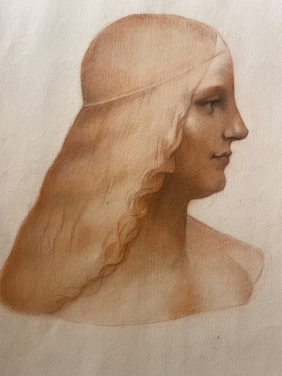 Studio accademico dal ritratto di Isabella d’Este di Leonardo da Vinci, circa 1870  
