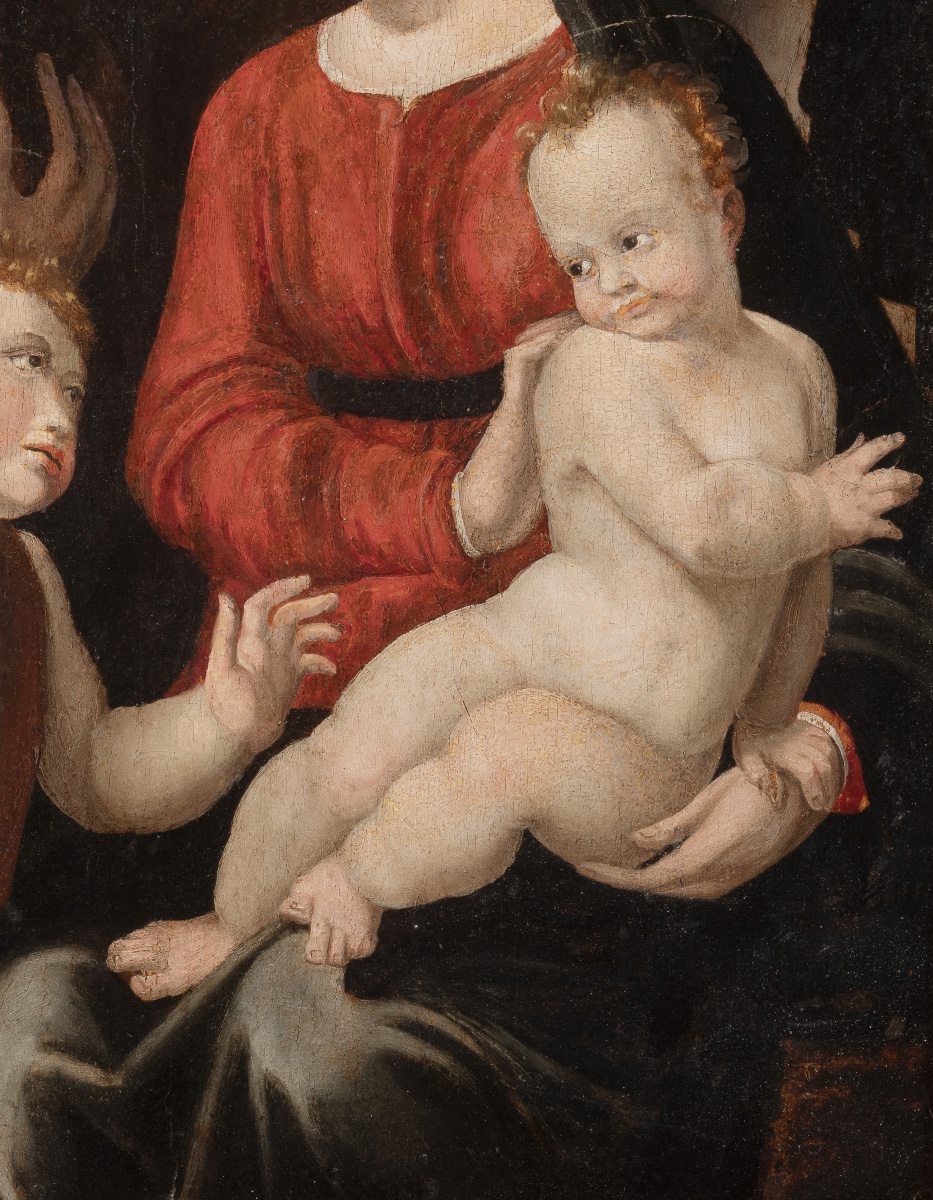 Sacra Famiglia con San Giovannino e San Giuseppe – Scuola bolognese, seconda metà del XVI sec-photo-3