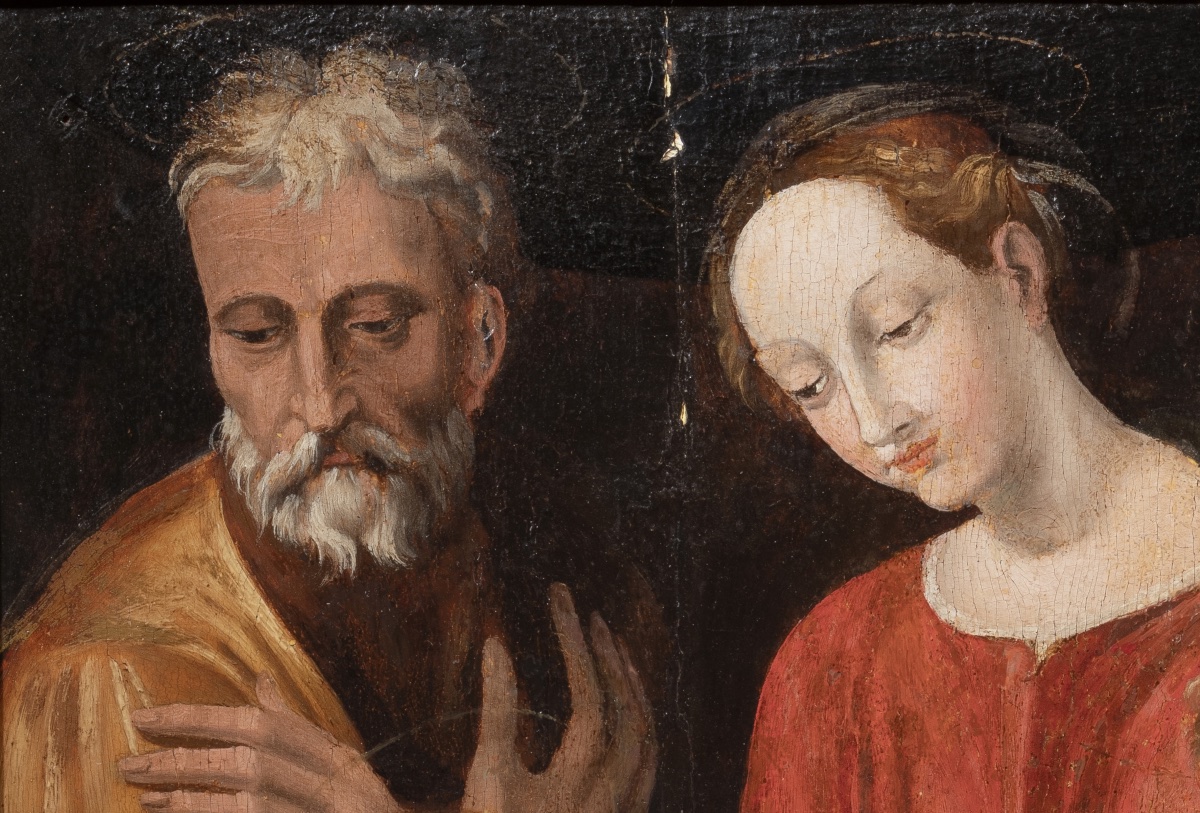 Sacra Famiglia con San Giovannino e San Giuseppe – Scuola bolognese, seconda metà del XVI sec-photo-4