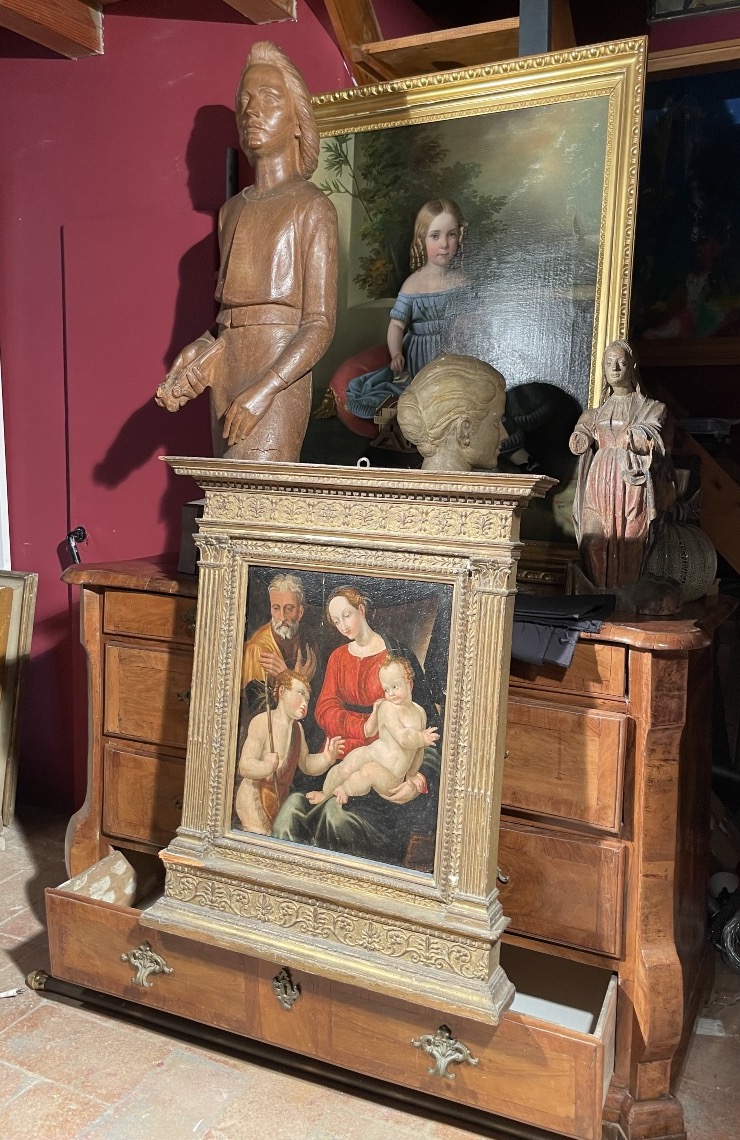 Sacra Famiglia con San Giovannino e San Giuseppe – Scuola bolognese, seconda metà del XVI sec-photo-1