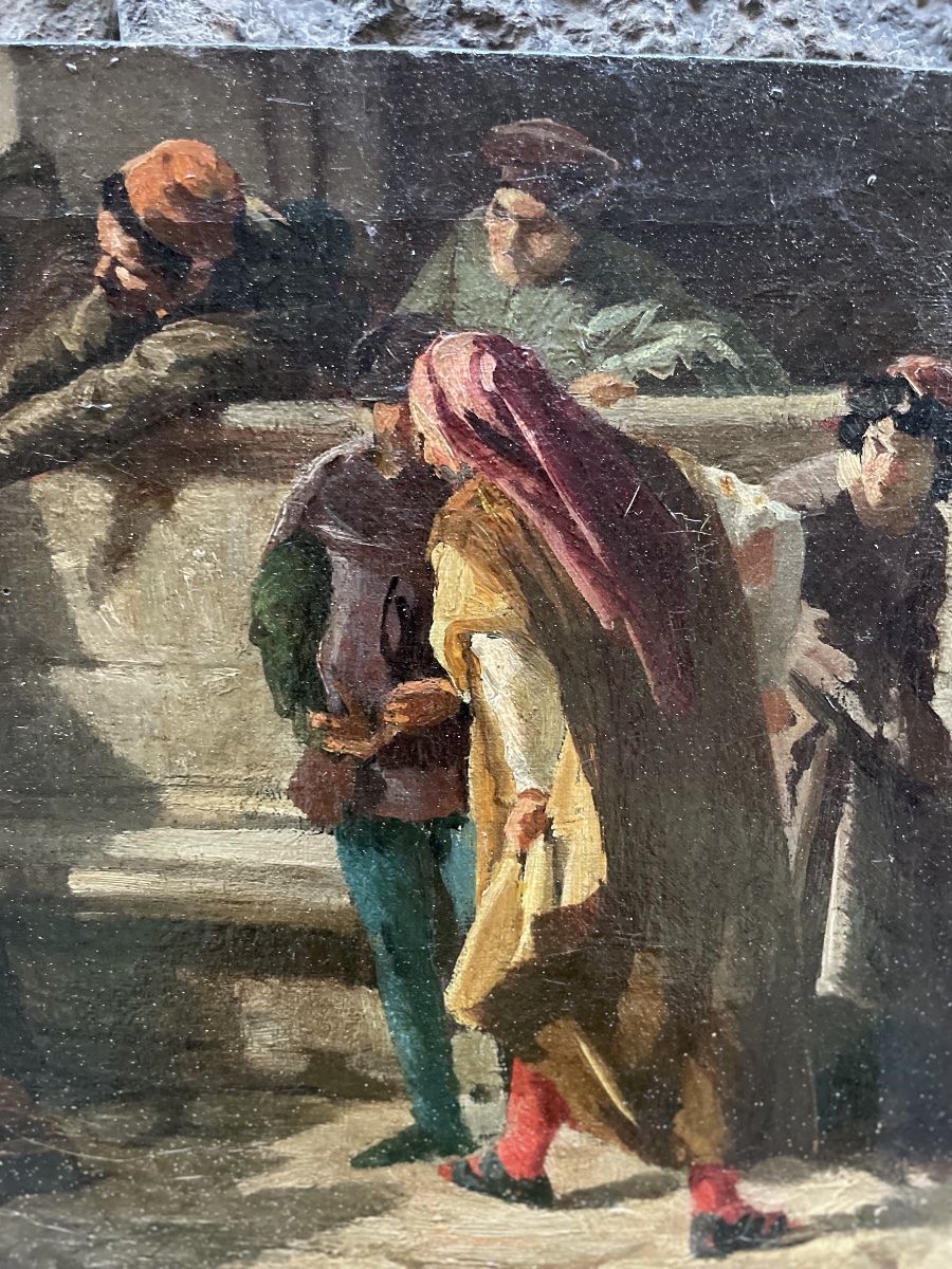 Tancredi Raffaello (1837–c. 1916), Sketch for a Medieval Episode Inspired by Dante-photo-2