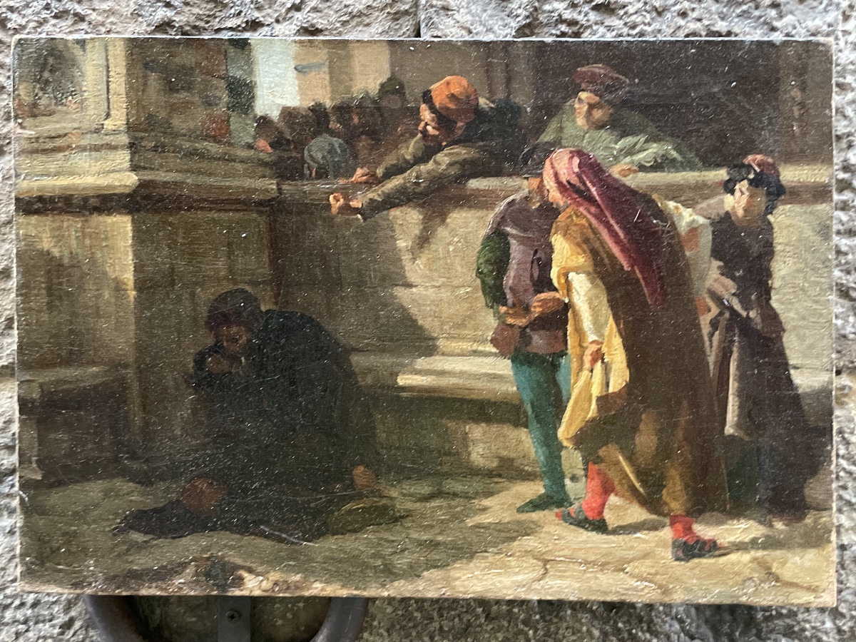 Tancredi Raffaello (1837–c. 1916), Sketch for a Medieval Episode Inspired by Dante-photo-5