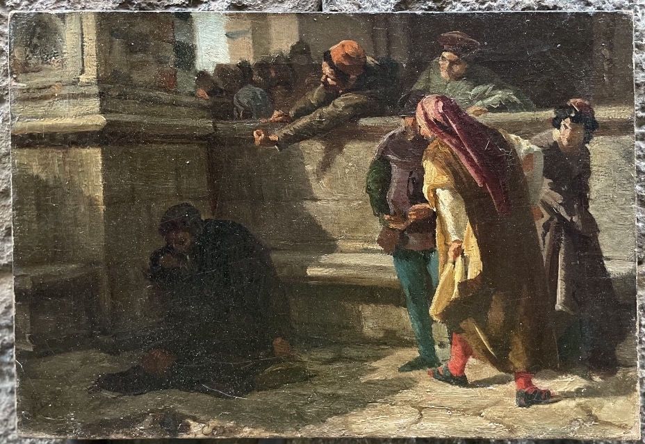 Tancredi Raffaello (1837–c. 1916), Sketch for a Medieval Episode Inspired by Dante