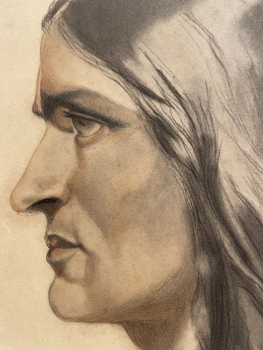Studio accademico, Ritratto presunto di Franz Liszt (?) –  scuola italiana, circa 1870 -photo-4