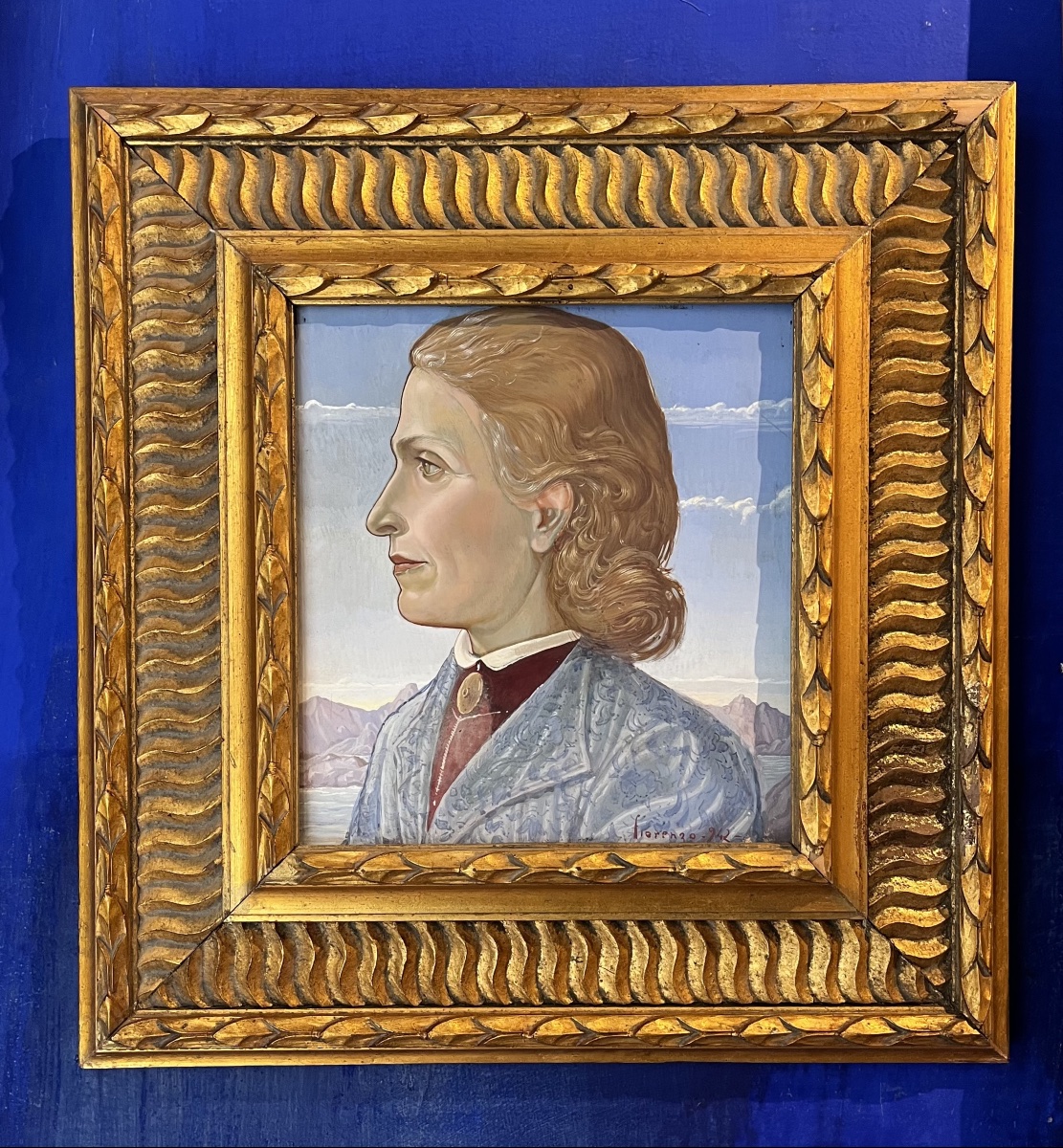 Moglie del falsario senese Icilio Joni, ritratta dal figlio Fiorenzo, datata 1942-photo-4