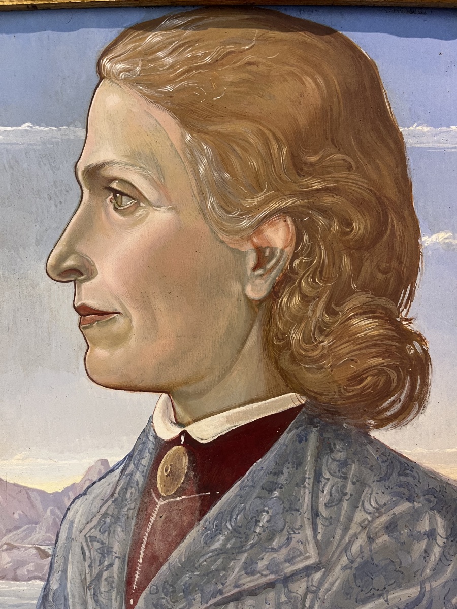 Moglie del falsario senese Icilio Joni, ritratta dal figlio Fiorenzo, datata 1942-photo-3