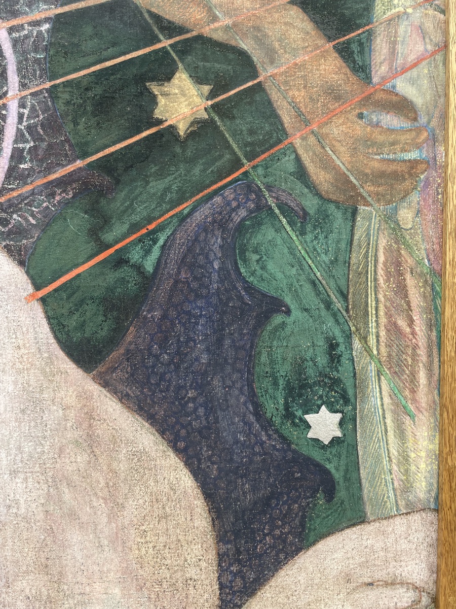 Vladimir Polunin – Theatrical Set Fragment and Female Figure, Painted on Both Sides-photo-2