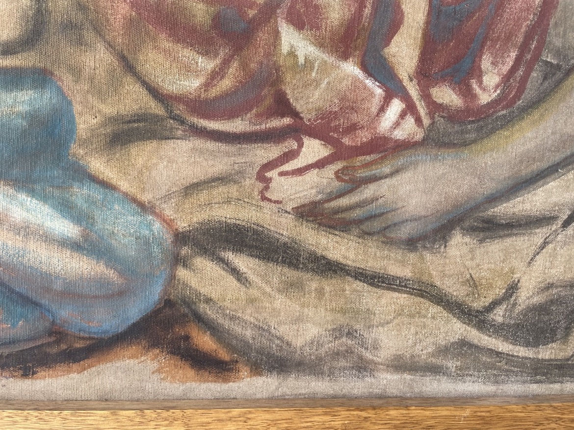 Vladimir Polunin – Theatrical Set Fragment and Female Figure, Painted on Both Sides-photo-6