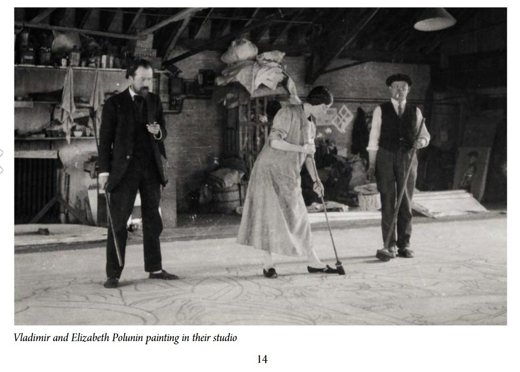 Vladimir Polunin – Theatrical Set Fragment and Female Figure, Painted on Both Sides-photo-8