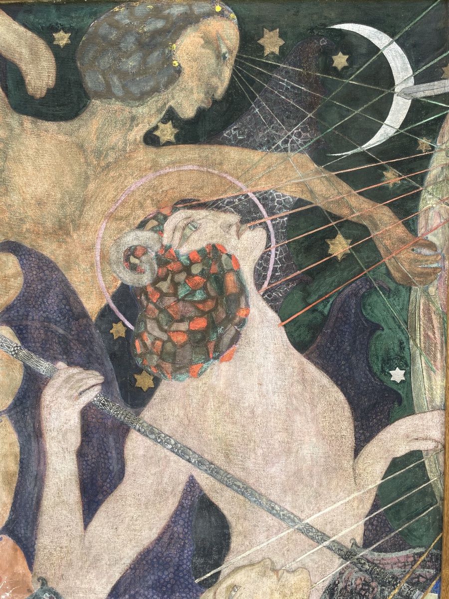 Vladimir Polunin – Theatrical Set Fragment and Female Figure, Painted on Both Sides