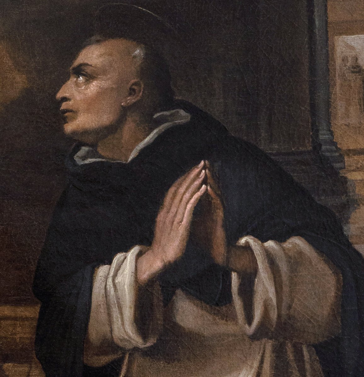 Scuola toscana, San Giacinto domenicano e la visione della Madonna a Kiev, circa 1600 -photo-2