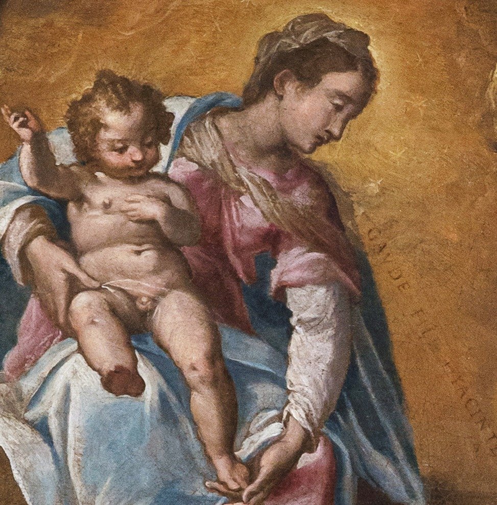 Scuola toscana, San Giacinto domenicano e la visione della Madonna a Kiev, circa 1600 -photo-2