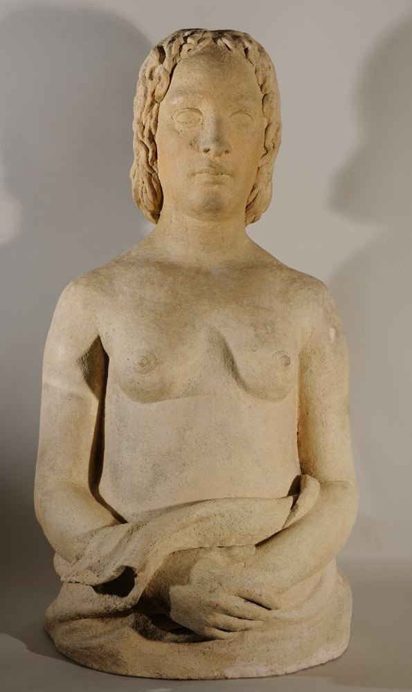 Giorgio Rossi (1892–1963) Figura femminile con le mani incrociate, circa 1930, cm 78-photo-5