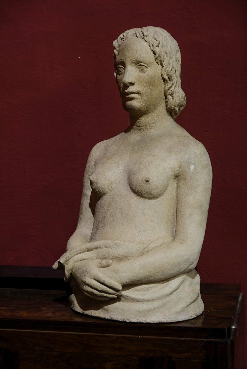 Giorgio Rossi (1892–1963) Figura femminile con le mani incrociate, circa 1930, cm 78