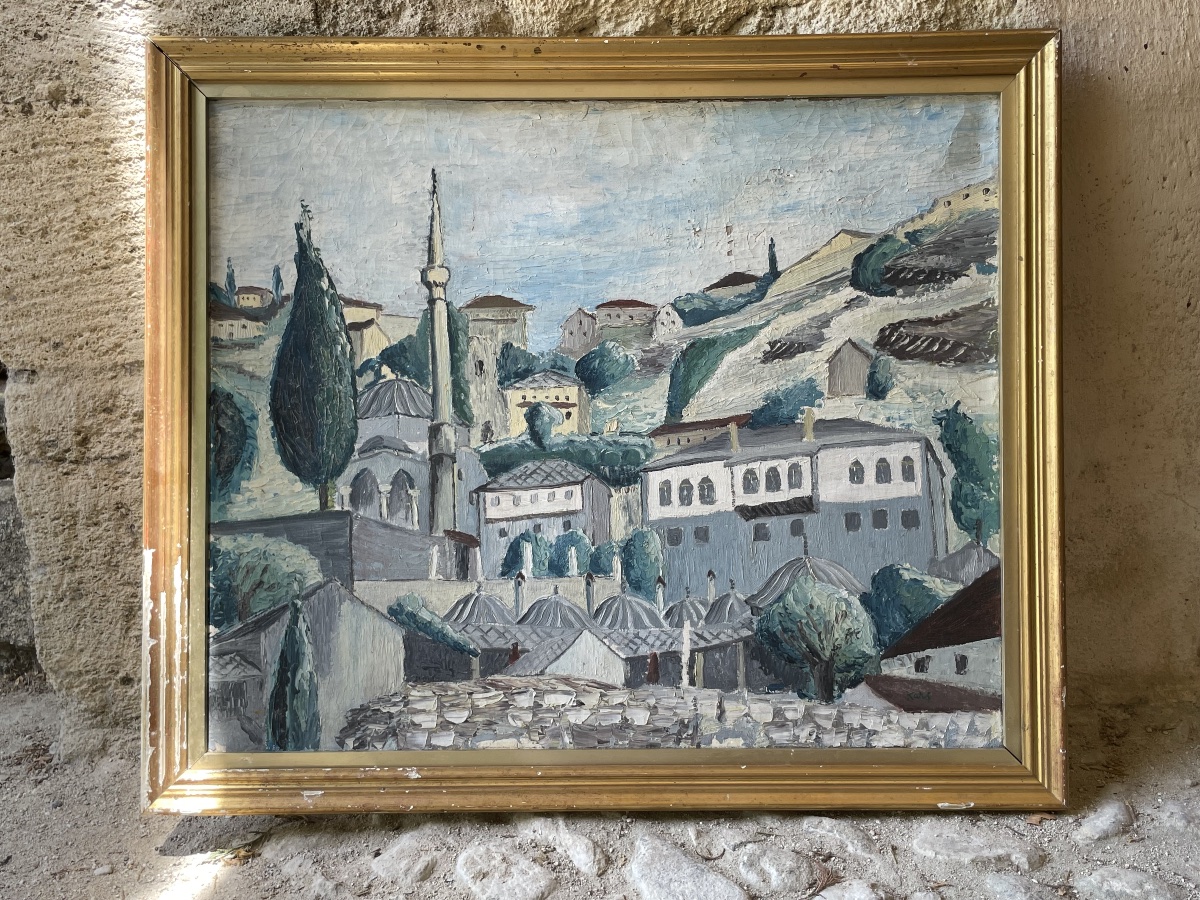 Počitelj, città ottomana della Bosnia-Erzegovina con moschea e minareto, prima metà XX secolo  -photo-3