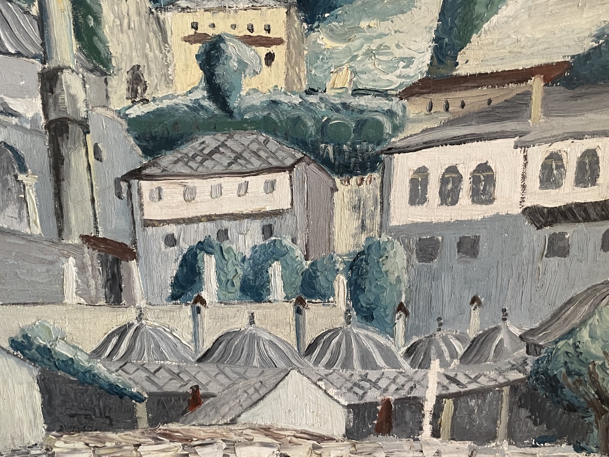 Počitelj, città ottomana della Bosnia-Erzegovina con moschea e minareto, prima metà XX secolo  -photo-4