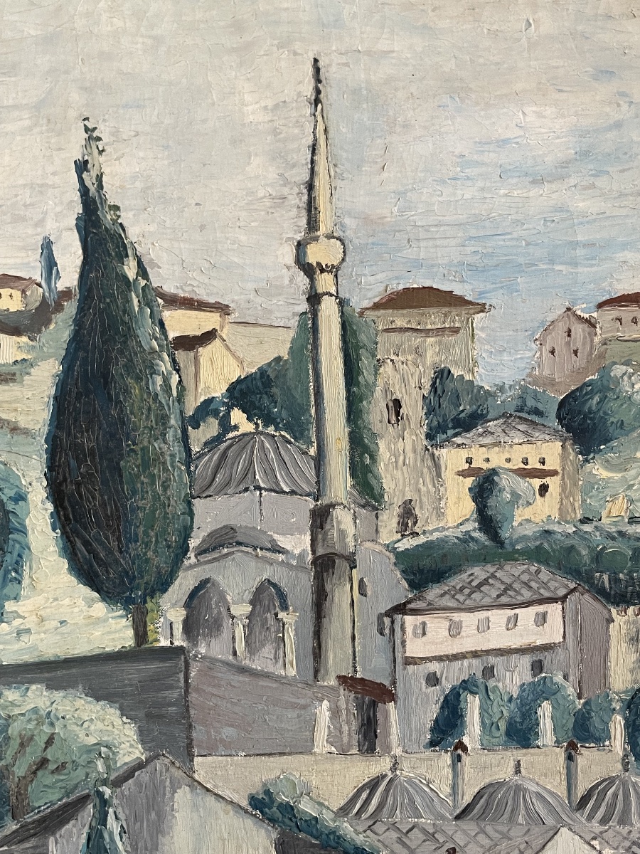 Počitelj, città ottomana della Bosnia-Erzegovina con moschea e minareto, prima metà XX secolo  -photo-5