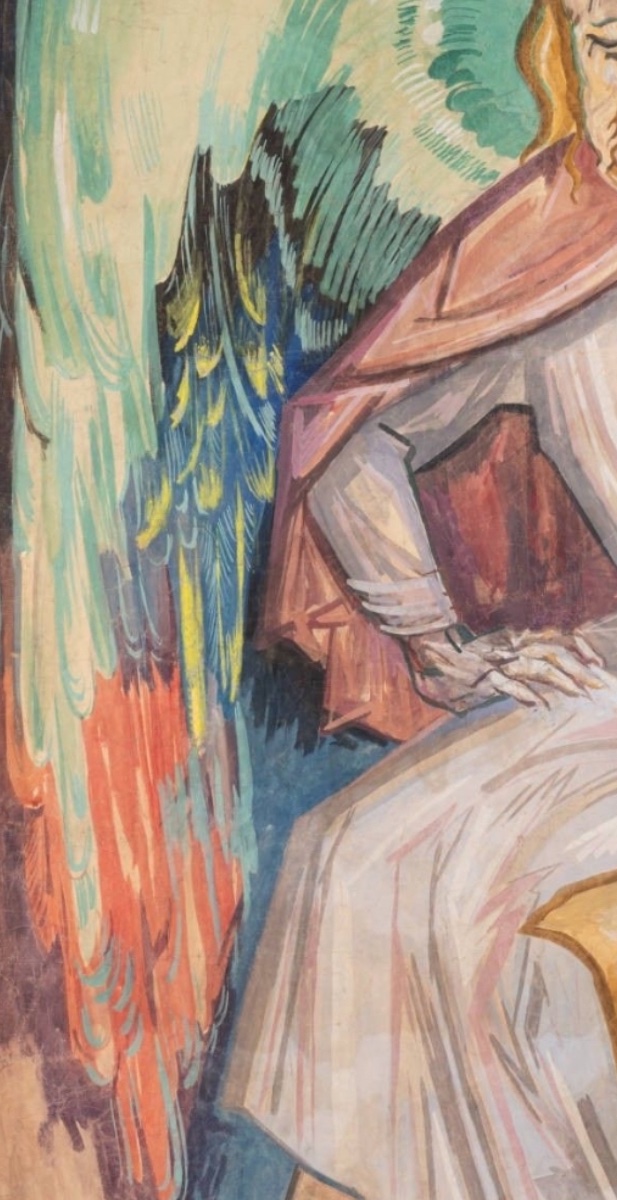 Rostislas Loukine (Belgorod 1904 – Bar-sur-Aube 1988), L’Ange déchu, 1952  Gouache su carta -photo-3