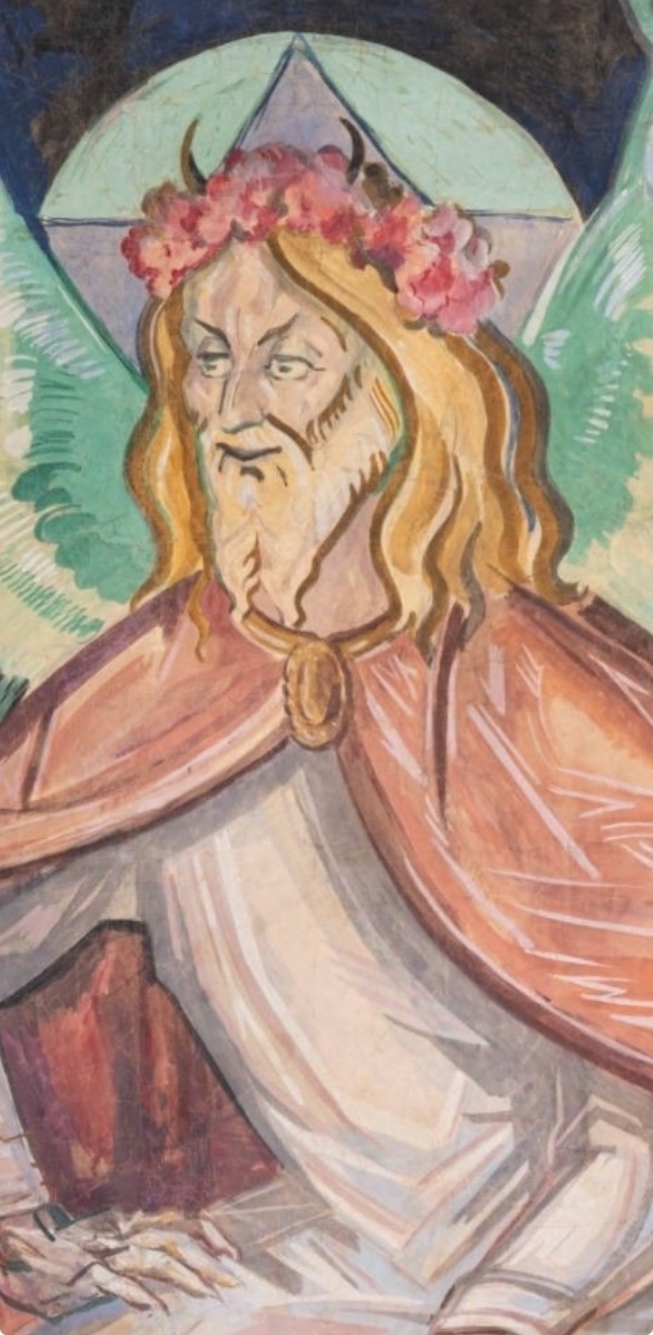 Rostislas Loukine (Belgorod 1904 – Bar-sur-Aube 1988), L’Ange déchu, 1952  Gouache su carta -photo-5