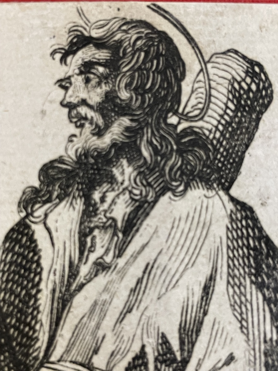 Jacques Callot – Sant’Andrea, acquaforte su carta vergellata antica, XVII–XVIII secolo  -photo-2
