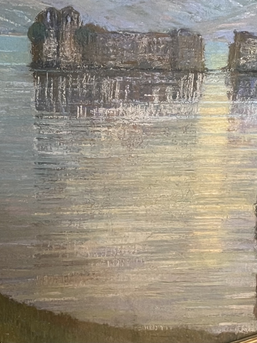 Lago Maggiore, Veduta dei castelli di Cannero, Firmato Vittorio Piano, Inizio XX sec.-photo-2