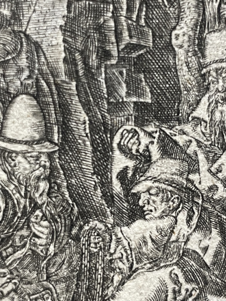 Heinrich Aldegrever, incisione a bulino, Buon Samaritano, XVI secolo, 1554  -photo-2