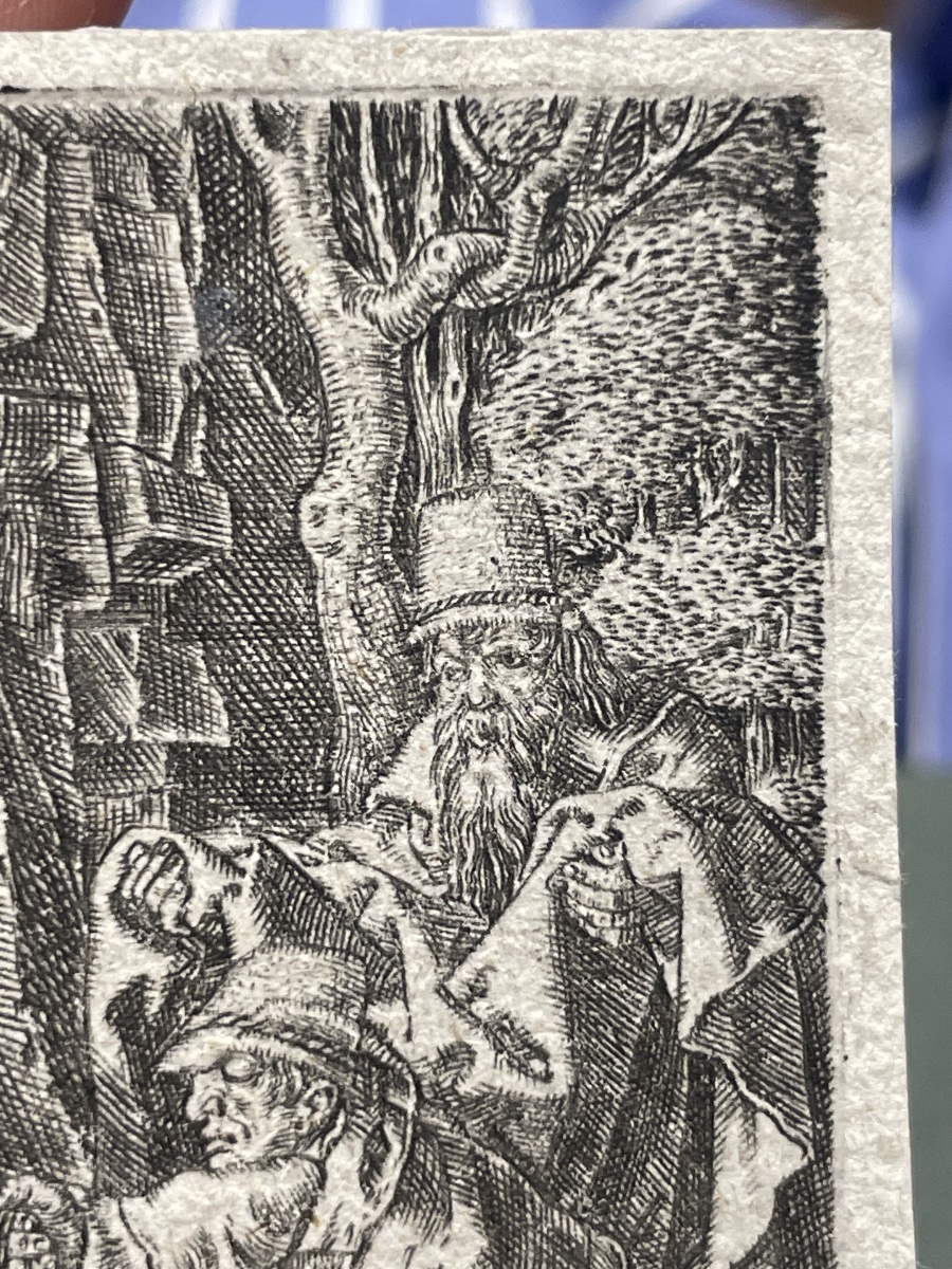 Heinrich Aldegrever, incisione a bulino, Buon Samaritano, XVI secolo, 1554  -photo-2