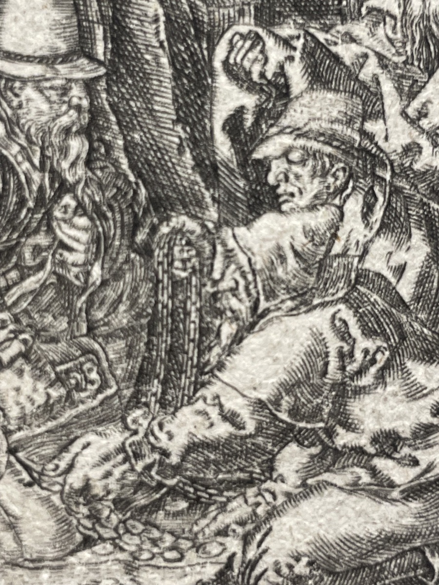 Heinrich Aldegrever, incisione a bulino, Buon Samaritano, XVI secolo, 1554  -photo-3
