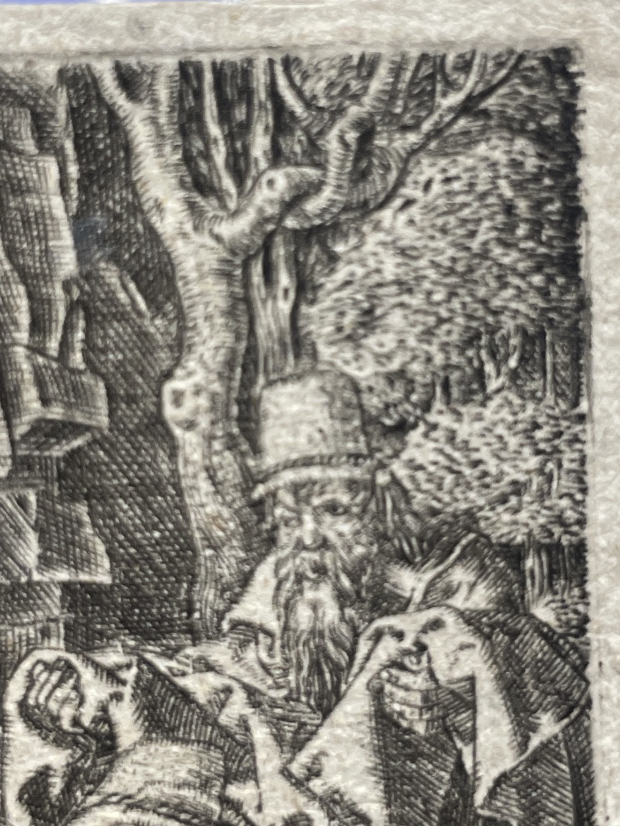Heinrich Aldegrever, incisione a bulino, Buon Samaritano, XVI secolo, 1554  -photo-7