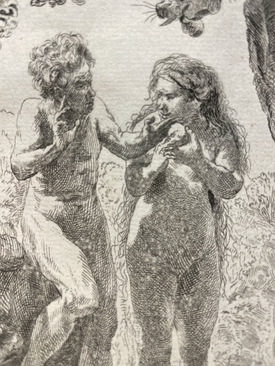 Adam ed Eva da Rembrandt – inciso da Pierre-François Basan, XVIII secolo-photo-2