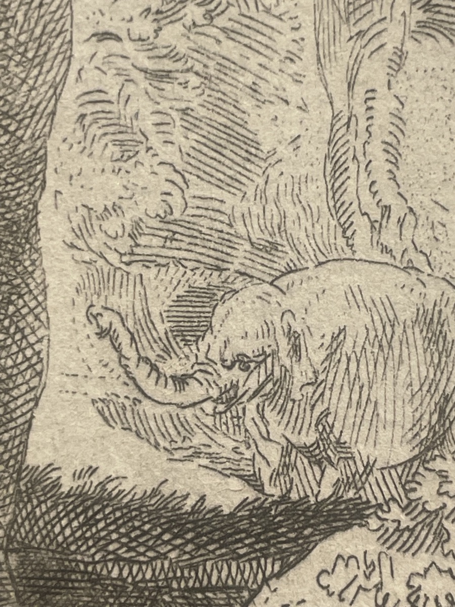Adam ed Eva da Rembrandt – inciso da Pierre-François Basan, XVIII secolo-photo-4