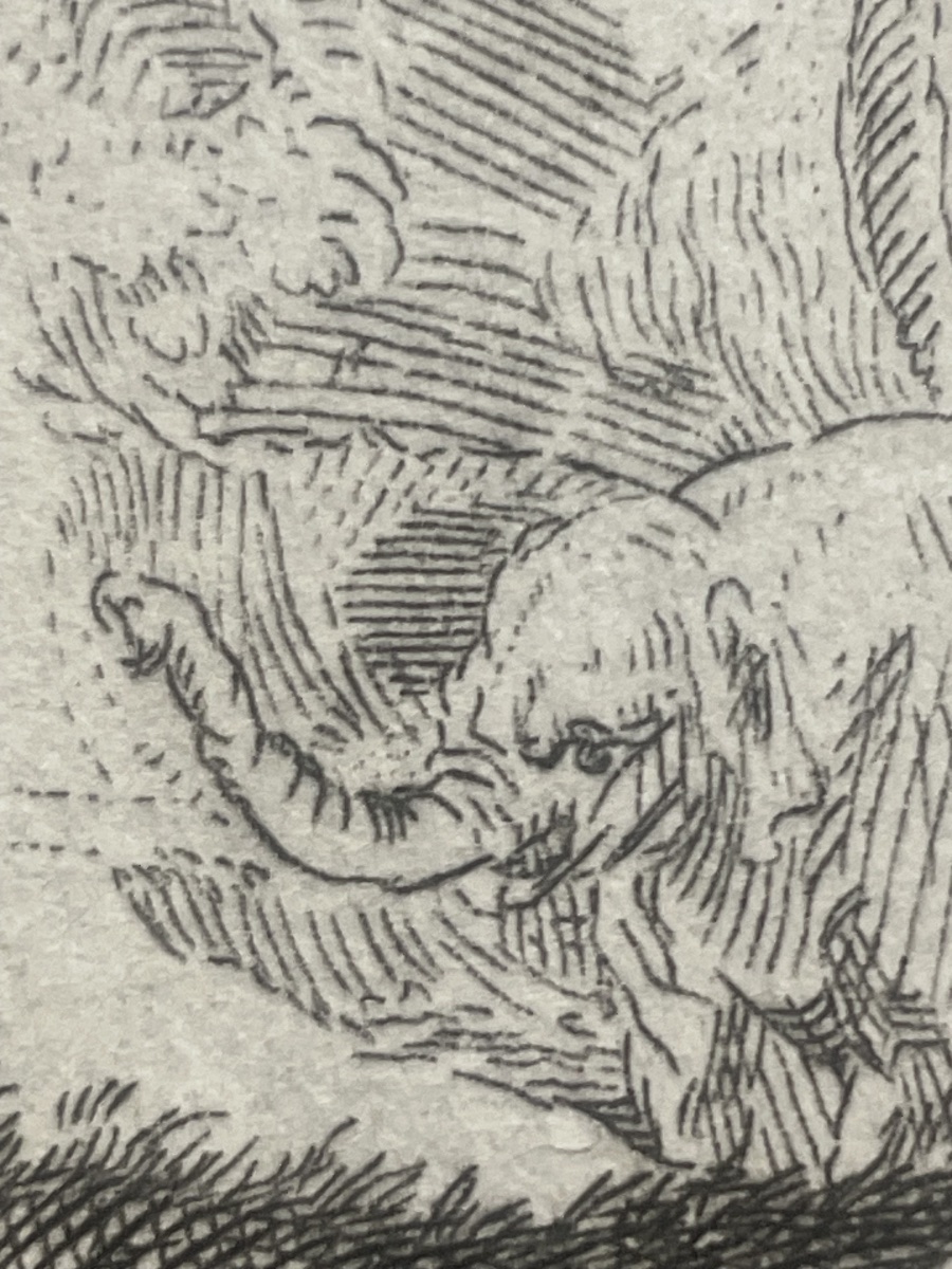Adam ed Eva da Rembrandt – inciso da Pierre-François Basan, XVIII secolo-photo-1