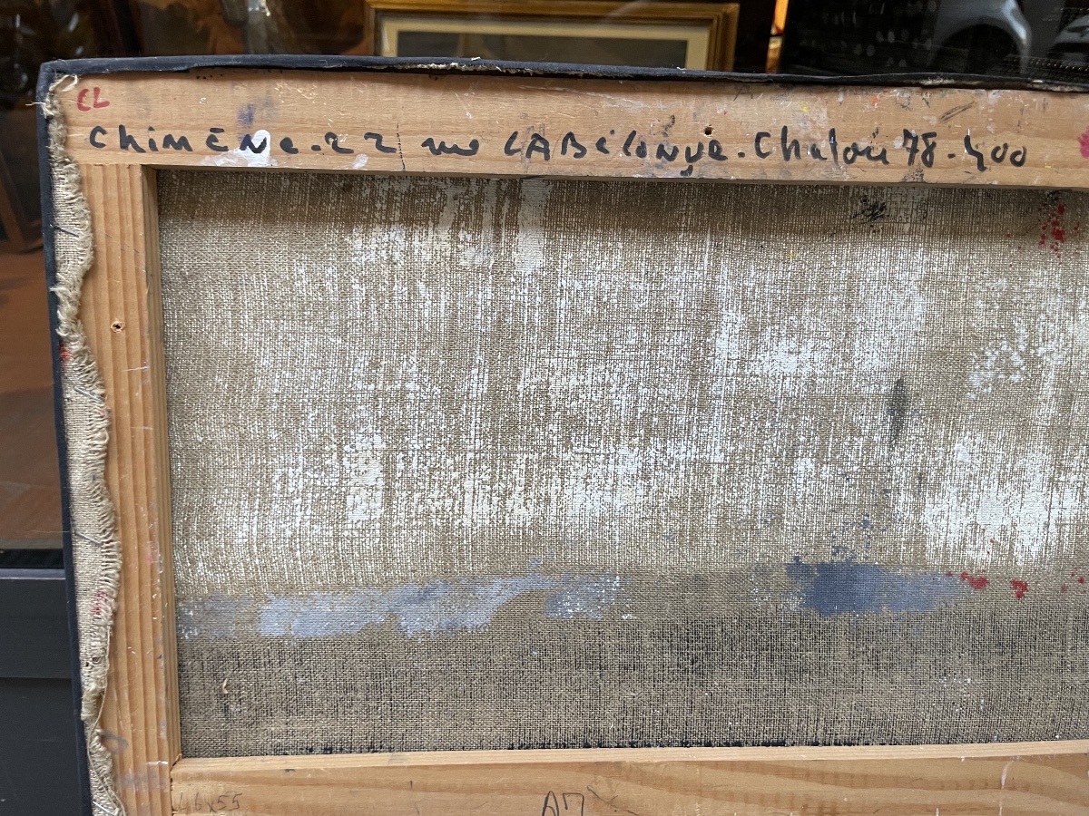 Francine Chimène, Segni nel grigio, pittrice francese, Chatou, circa 1980-photo-1